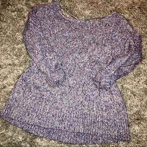 AEO Multi-Purple Soft Sweater w/ Cross Back